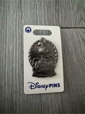 Disney Pirate Parrot Pewter Tone Enamel Collectible Pin - Silver